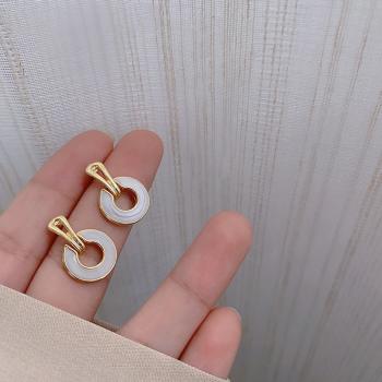 360Home Silber pin perle luftige Vintage Ohrringe E2187 gold
